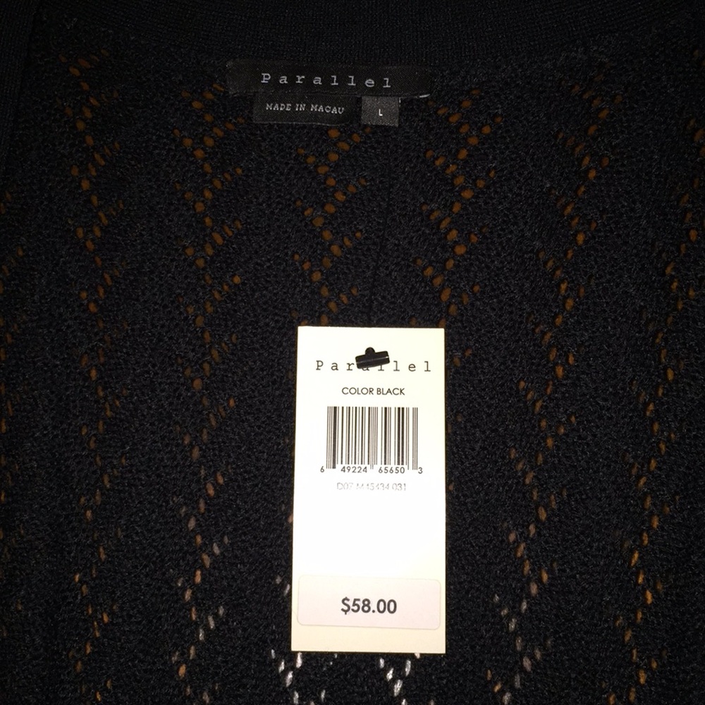 Parallel long black sweater - Picture 2 of 3